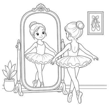 Ballerine devant le miroir