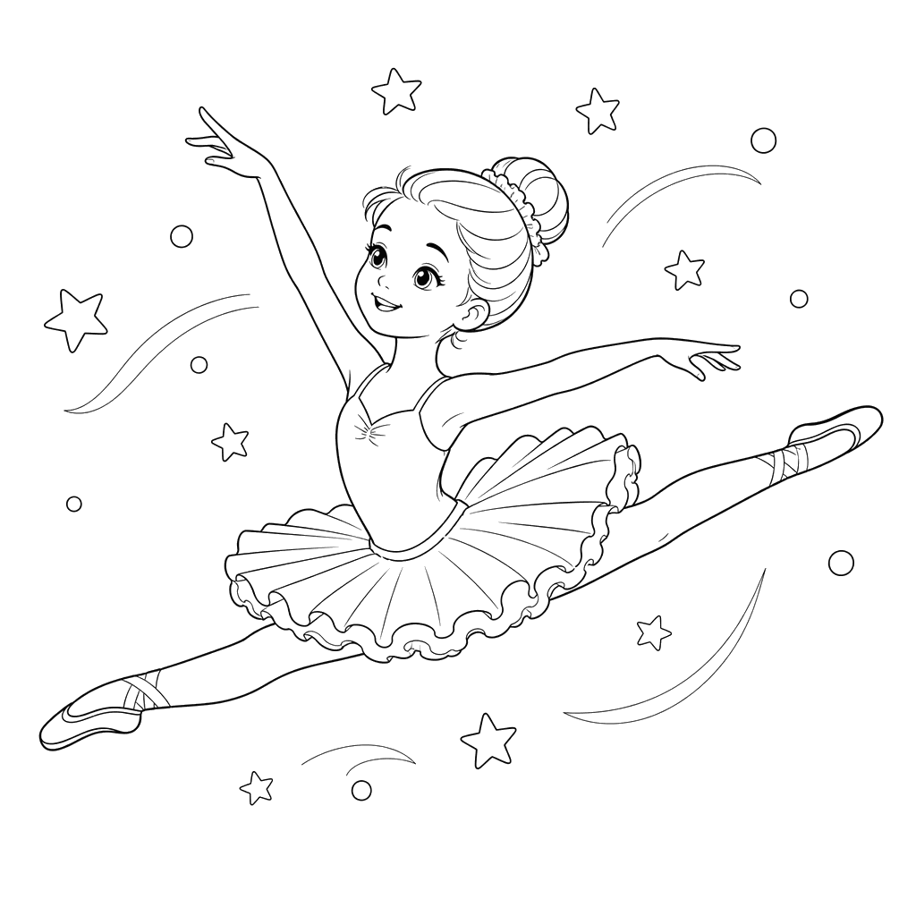 Bailarina em um grande salto