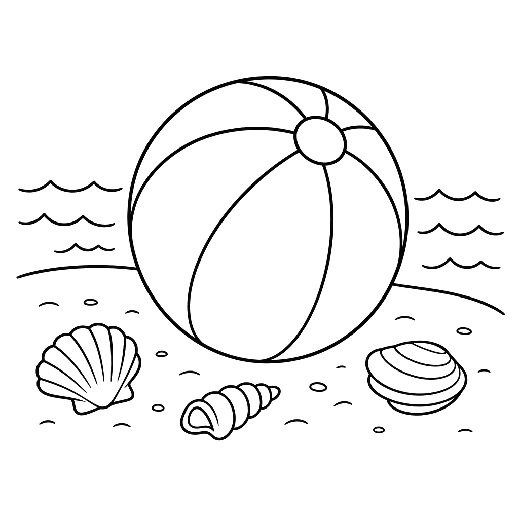 Bola de praia para colorir