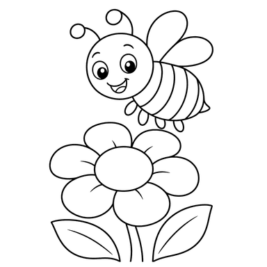 Abeille joyeuse sur une fleur