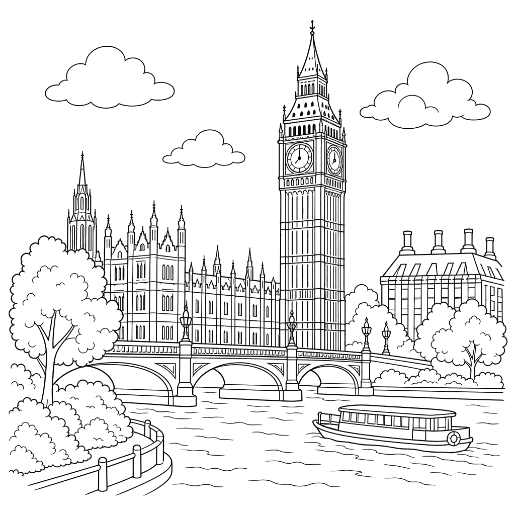 Big Ben junto al río