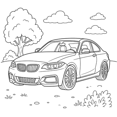 Dibujo para colorear de BMW Serie 2