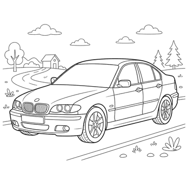 Coloriage BMW Série 3 pour enfants