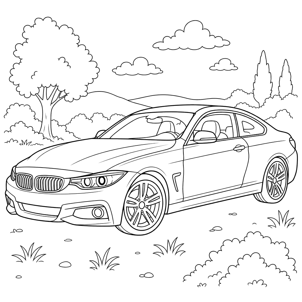 Desenho para colorir de BMW Série 4