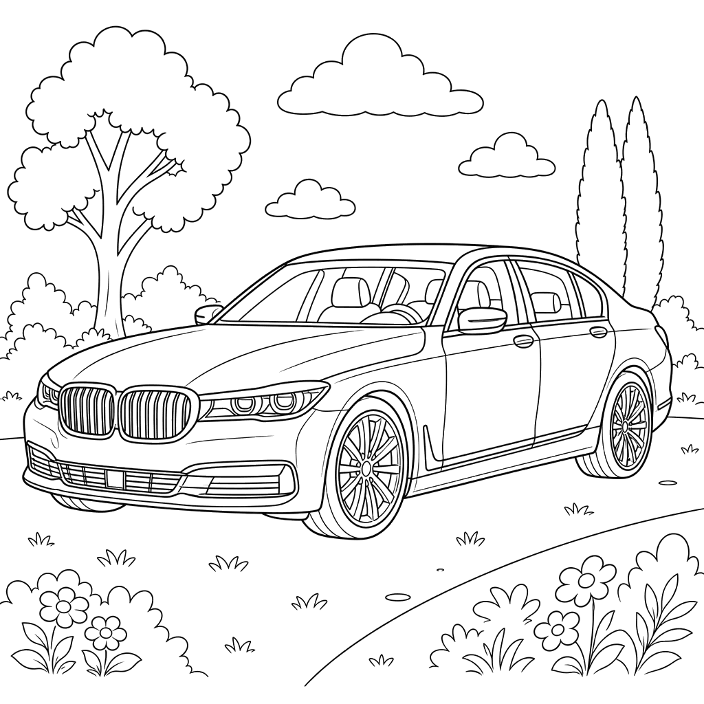 Desenho do BMW Série 7 para Colorir