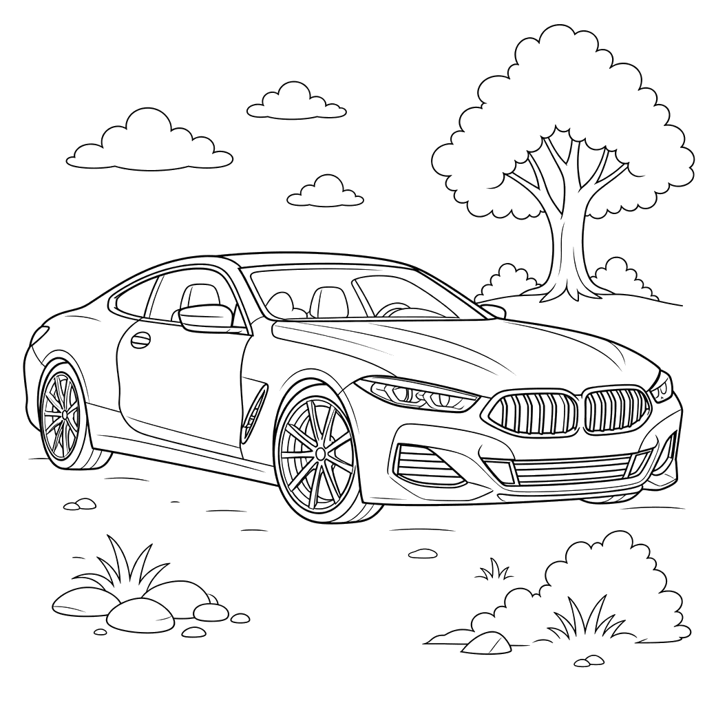 Desenho para colorir do BMW Série 8
