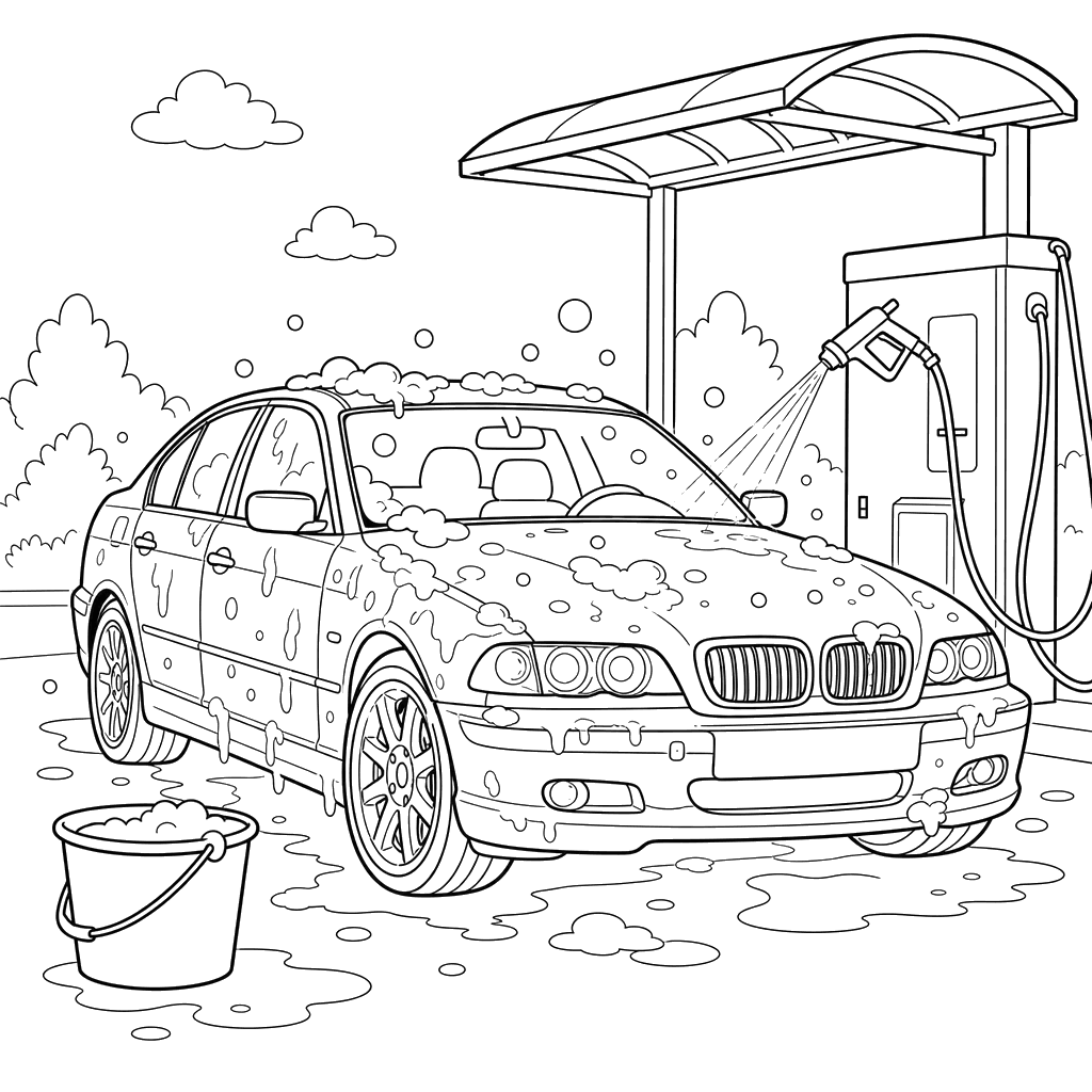 BMW in der Autowäsche