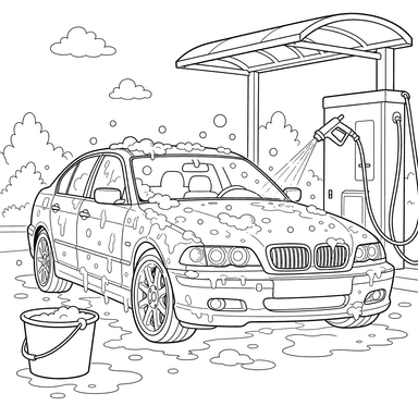BMW au lavage de voiture