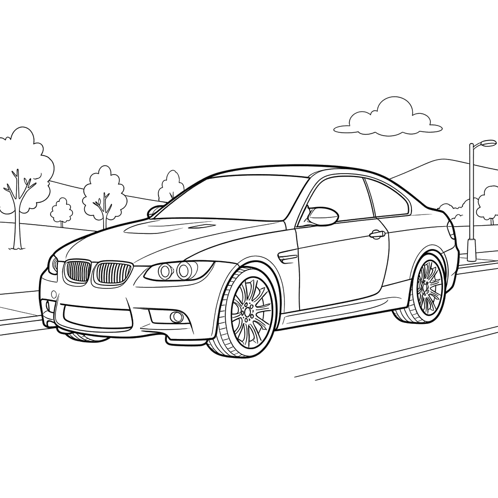 Coloriage BMW M3 (2006)