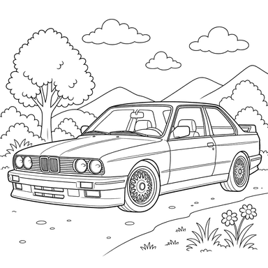 Dibujo para colorear de BMW M3 E30