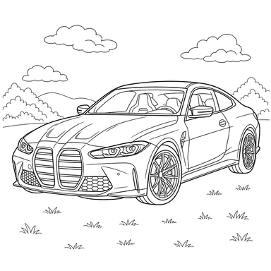 Sleek BMW M4 Sports Car