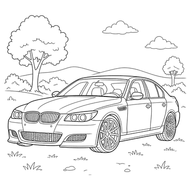 BMW M5 Ausmalbild