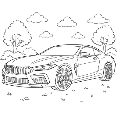 BMW M8 Ausmalbild