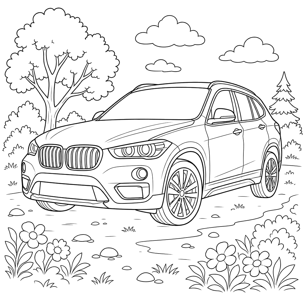 Desenho para Colorir de BMW X1