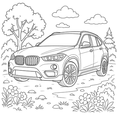 BMW X1 Ausmalbild