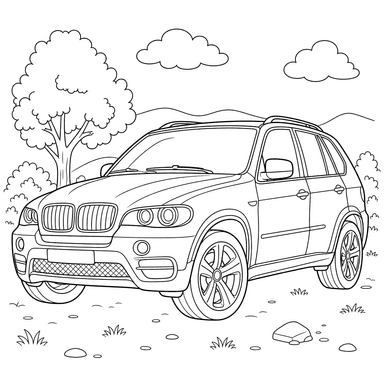 BMW X5 SUV Ausmalbild