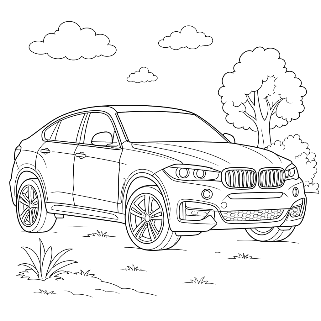 Desenho para colorir de BMW X6