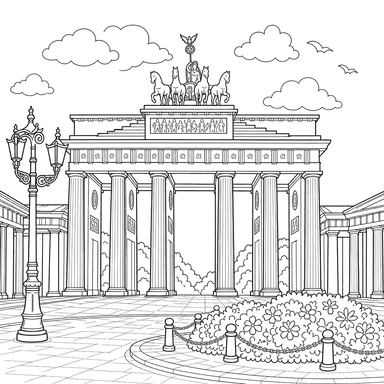 Brandenburger Tor Ausmalbild