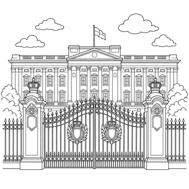 Buckingham-Palast Ausmalbild