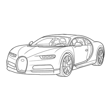 Coloriage Bugatti Chiron Sport 2017