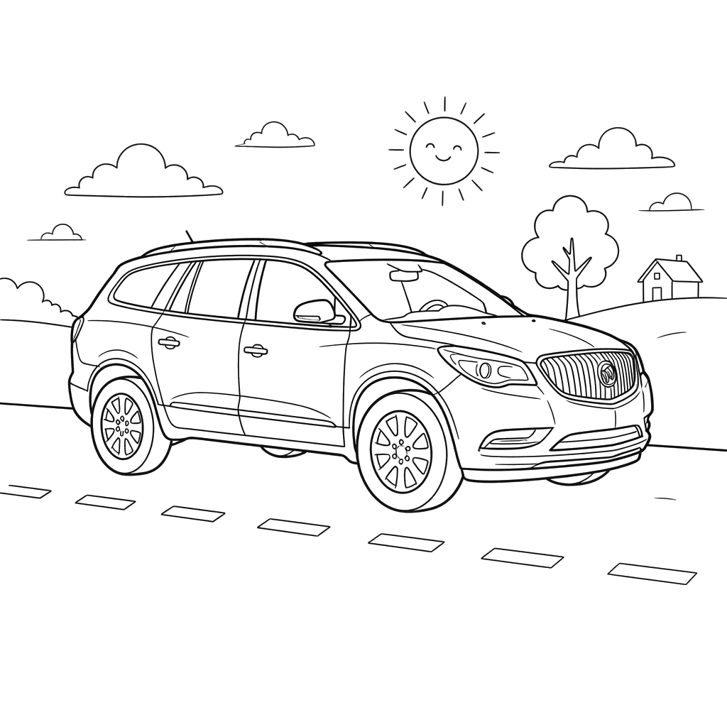 Dibujo para Colorear Coche Buick Enclave