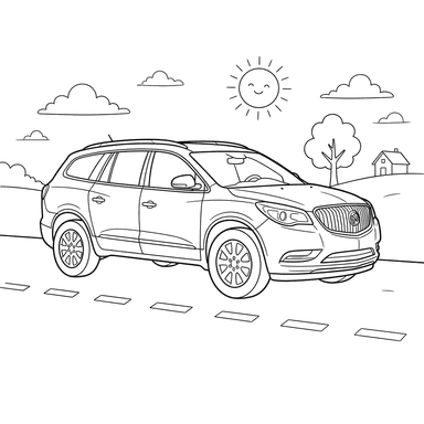Coloriage Voiture Buick Enclave pour Enfants