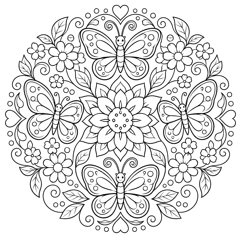 Mandala de mariposas