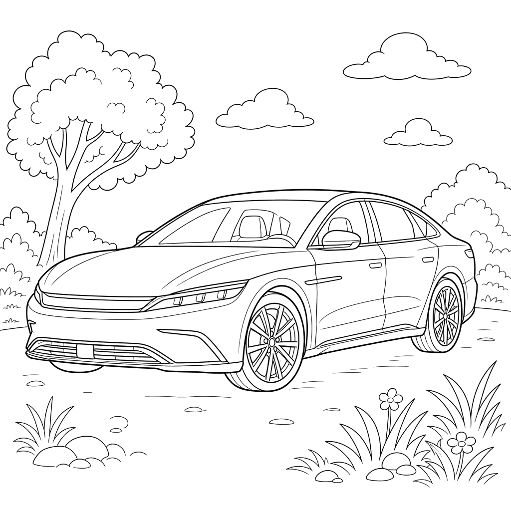 Dibujo para colorear de BYD Han