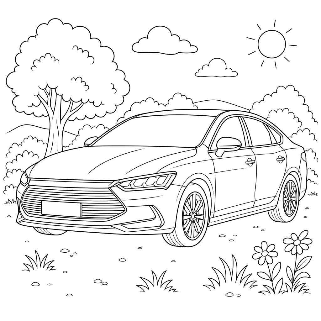 Dibujo para colorear de BYD Qin