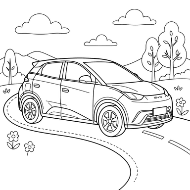 Coloriage Voiture BYD Seagull