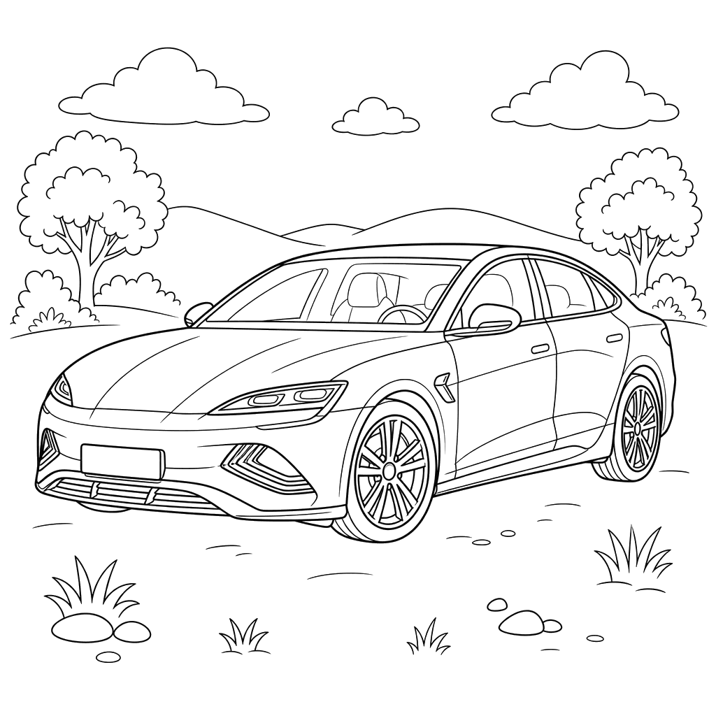 Dibujo para colorear BYD Seal
