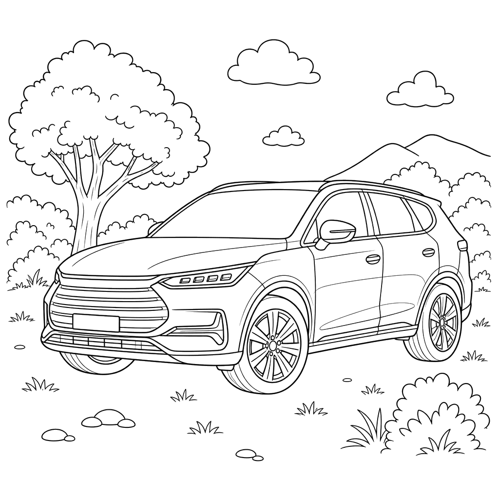 Dibujo para colorear de BYD Tang