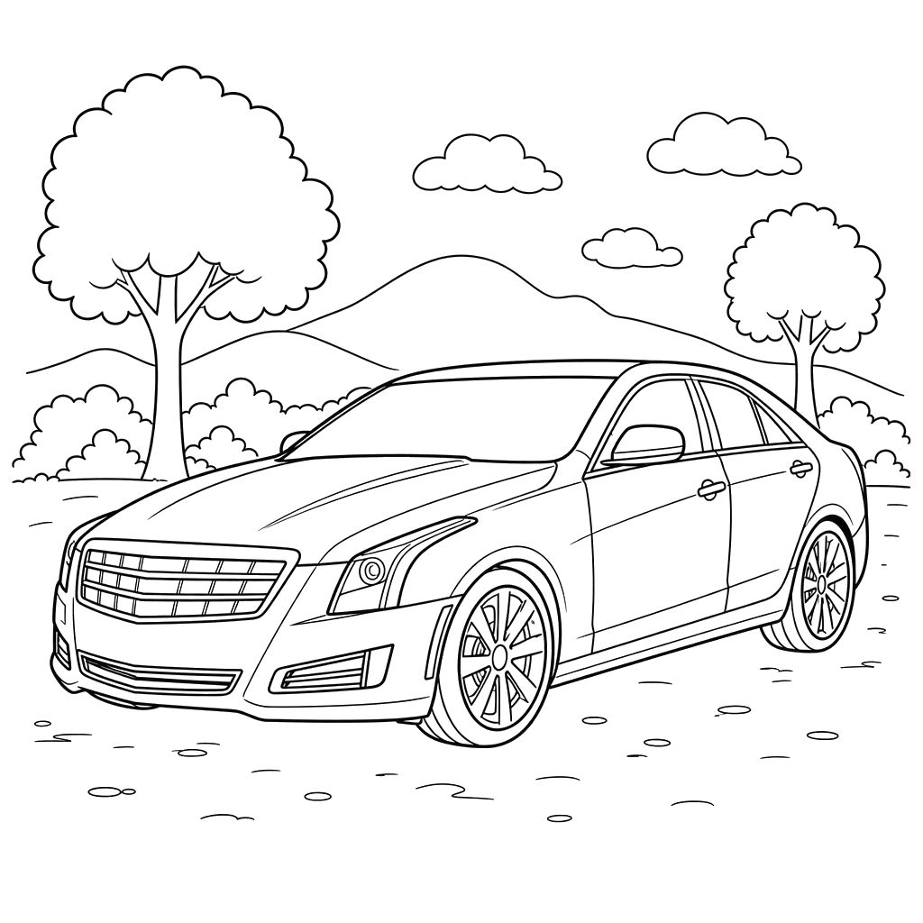 Dibujo para colorear de Cadillac ATS