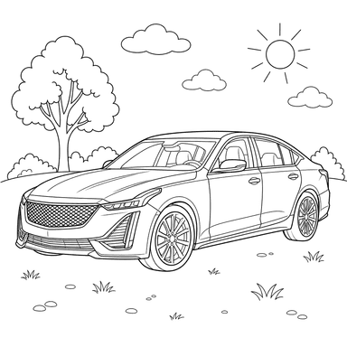 Cadillac CT5 Coloring Page