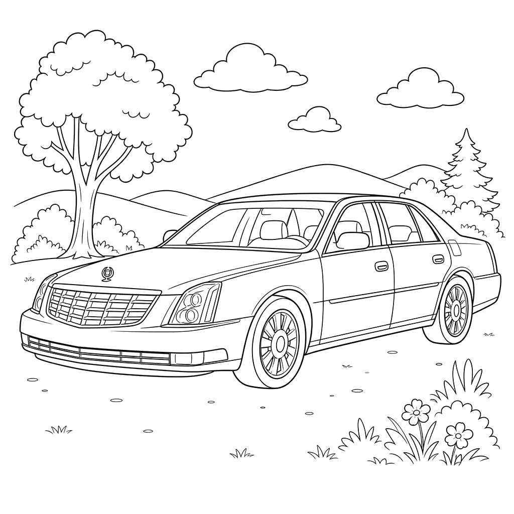 Dibujo para colorear de Cadillac DTS