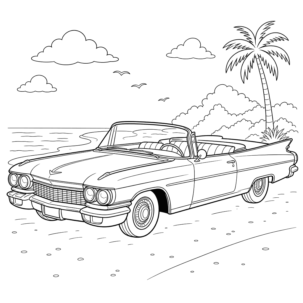 Coloriage Cadillac Eldorado