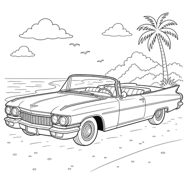 Dibujo para colorear de Cadillac Eldorado