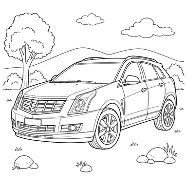 Cadillac SRX Coloring Page