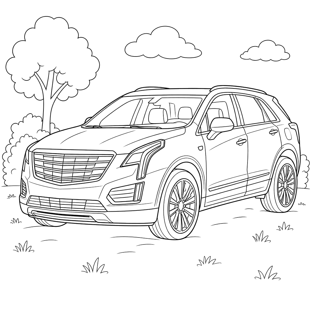 Раскраска Кадиллак XT5