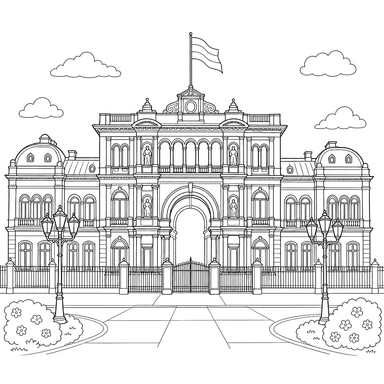 Casa Rosada Ausmalbild