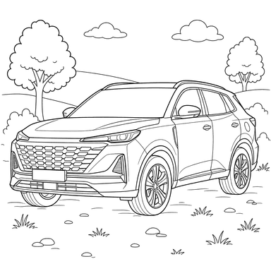 Раскраска кроссовер Changan CS55 Plus