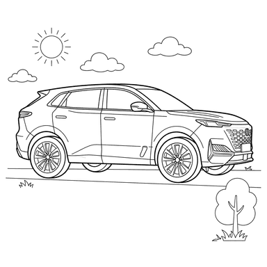 Coloriage Voiture Changan Uni-K