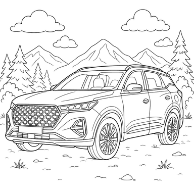 Coloriage Chery Tiggo 7 Pro