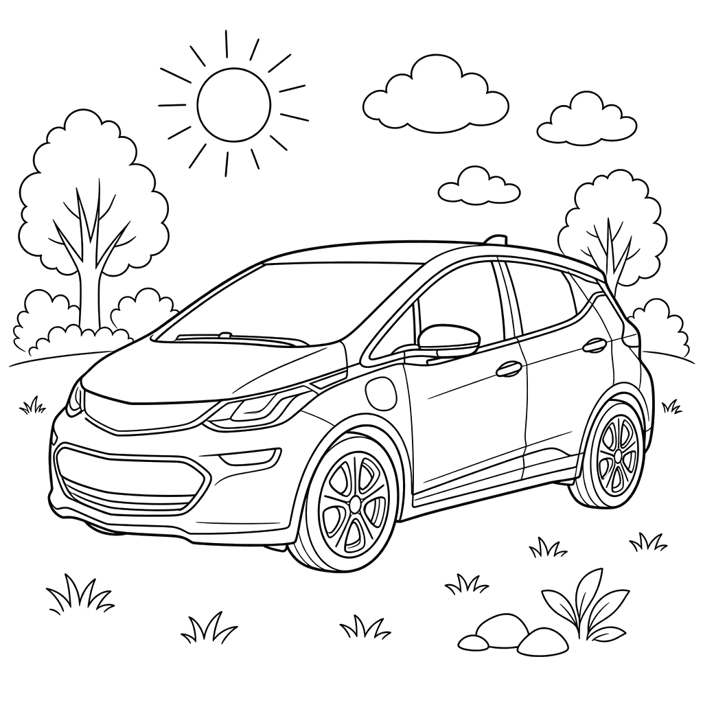 Dibujo de Chevrolet Bolt EV para colorear
