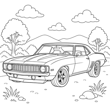 Dibujo para colorear de Chevrolet Camaro