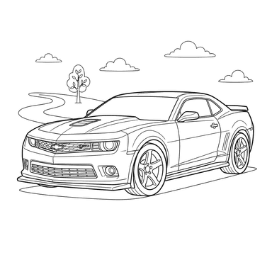 Coloriage Chevrolet Camaro Z28 2014