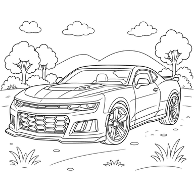 Coloriage Chevrolet Camaro ZL1