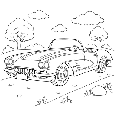 Dibujo de Chevrolet Corvette para colorear