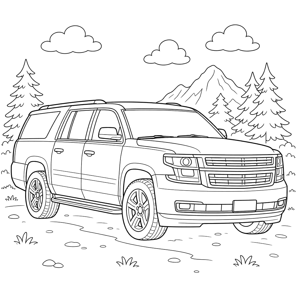 Dibujo para colorear de Chevrolet Suburban