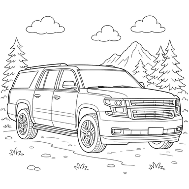 Dibujo para colorear de Chevrolet Suburban